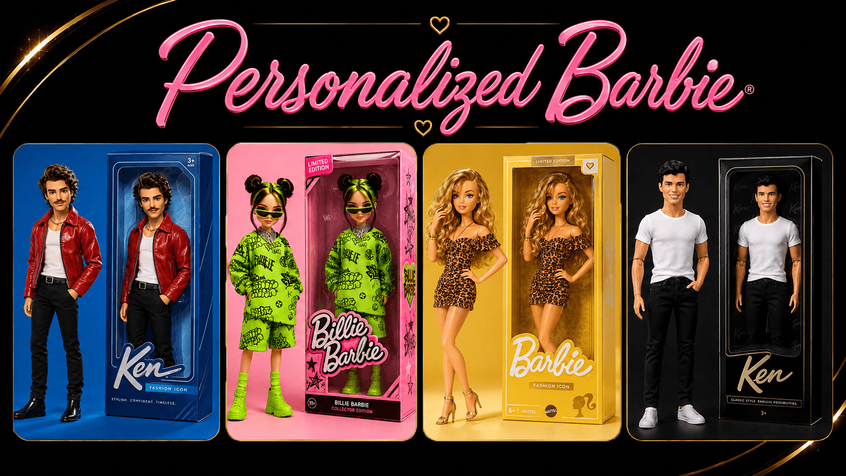Personalized Barbie & Ken