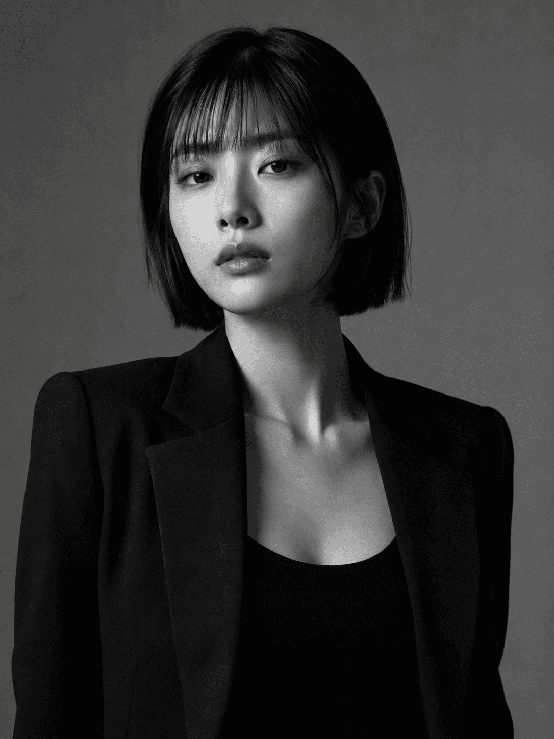 Sharp Bob Fashion Portrait