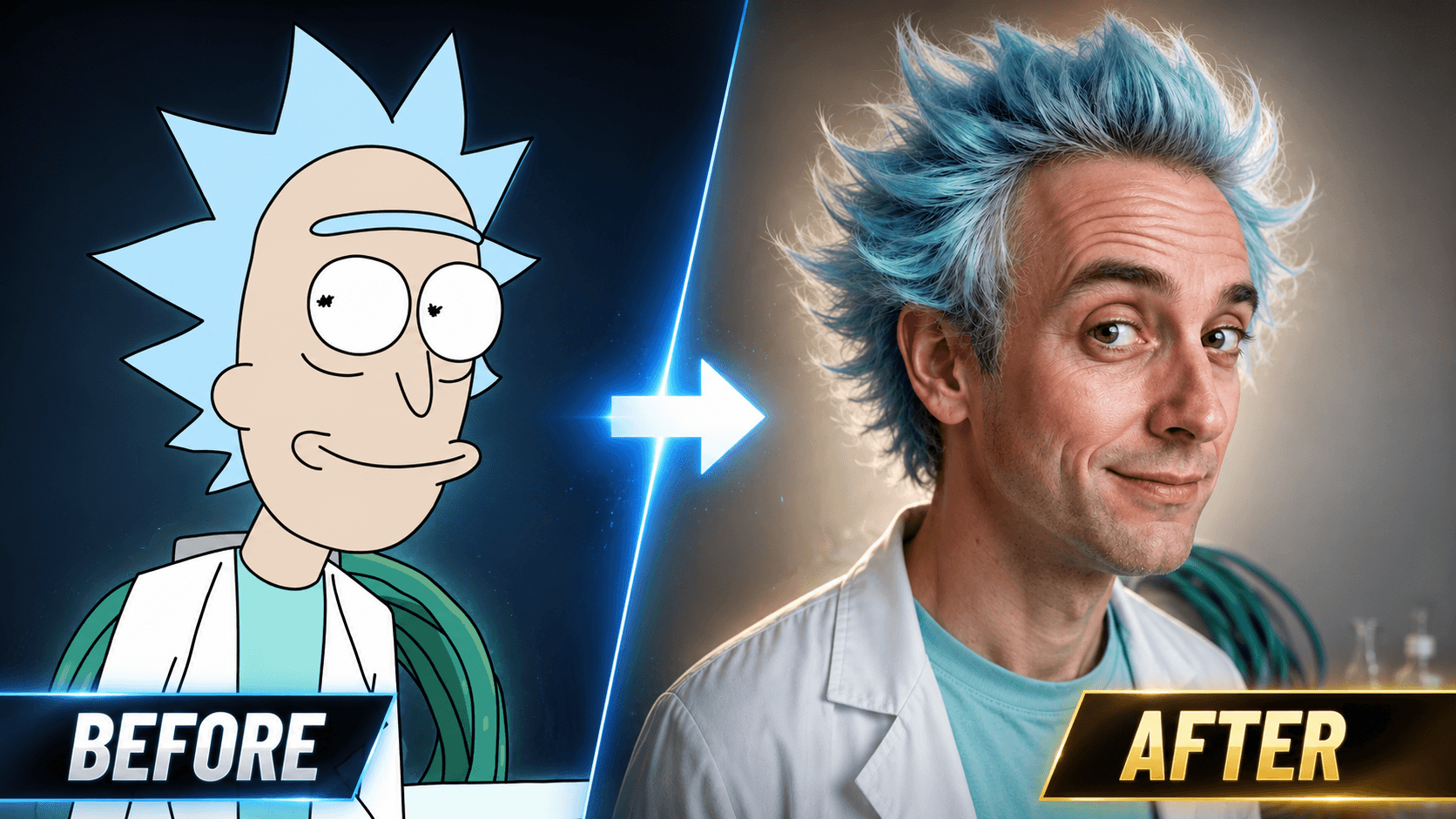 Cartoon-Inspired Real Human Portrait