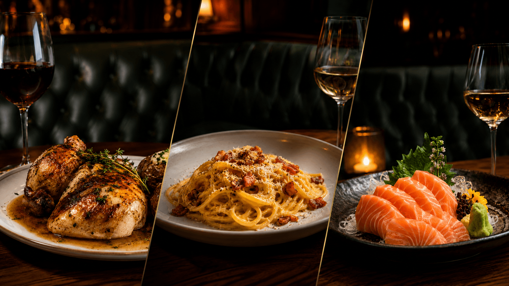Candlelit Menu Shot